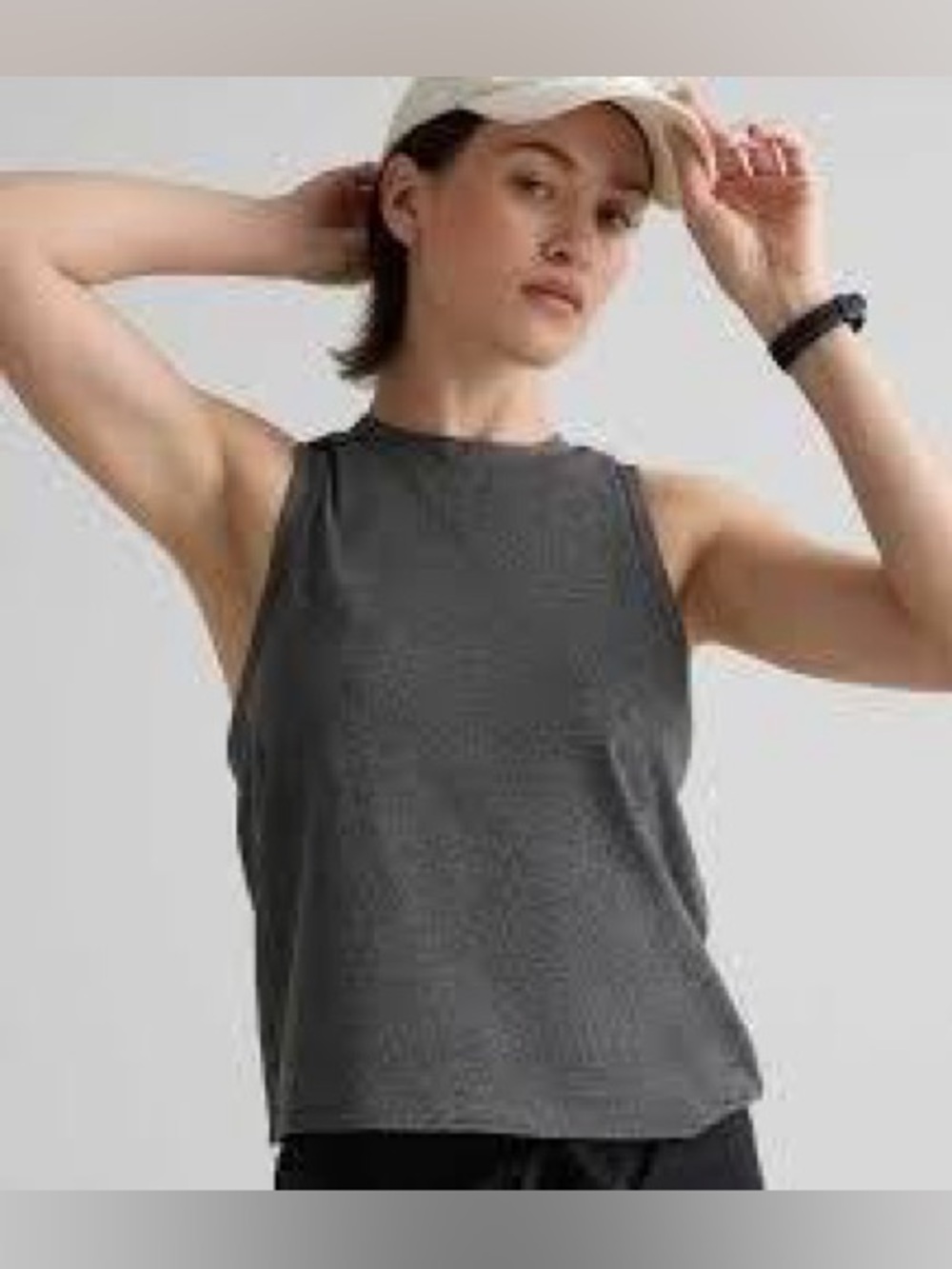 Quince grey Flow Knit Breeze High neck tank top